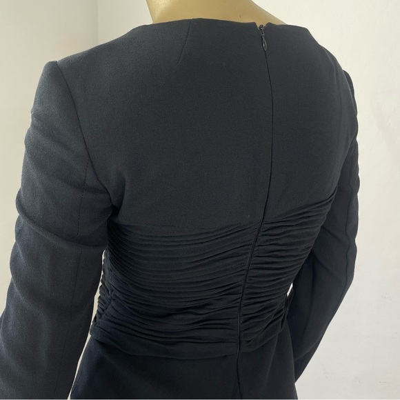 DEADSTOCK VINTAGE RENA LANGE BERGDORF GOODMAN WOOL LONG SLEEVE KNEE LENGTH DRESS - Picture 14 of 15